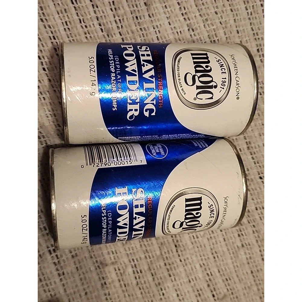 Lot Of‎ 2 Softsheen Carson Magic Regular Strength Shaving Powder 5 oz